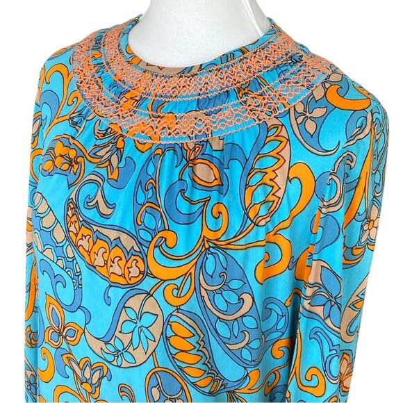 Vintage Dress Small Fall 60s Saks Fifth Avenue Cottage Boho Dress 70s Crochet - Picture 3 of 15